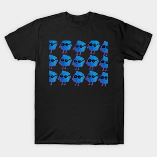 Blue Monster Pattern T-Shirt